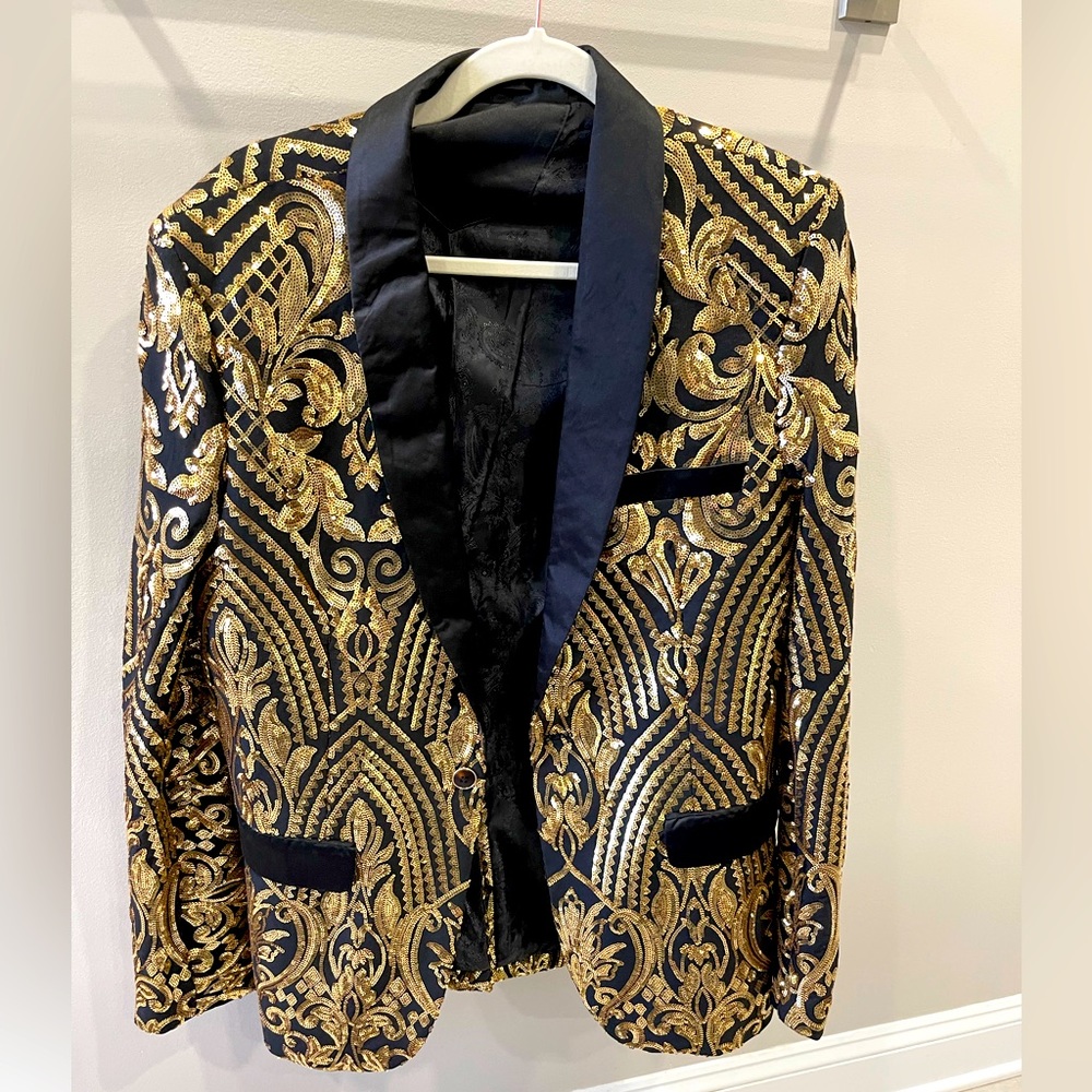NWT Gorgeous sequined men’s blazer